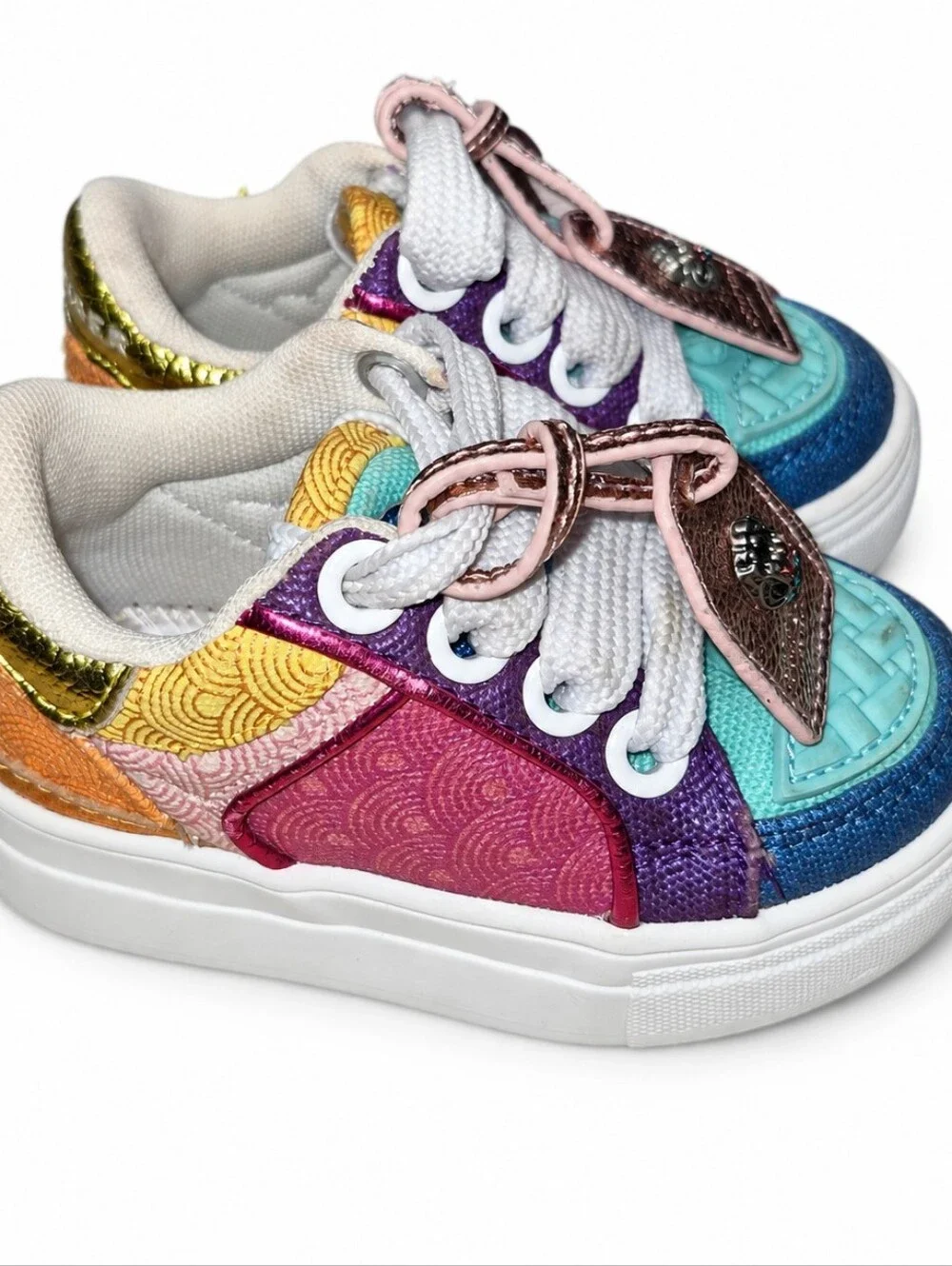 Kurt Geiger London Mini Southbank Tag Sneakers Toddler Size 6 Multicolor